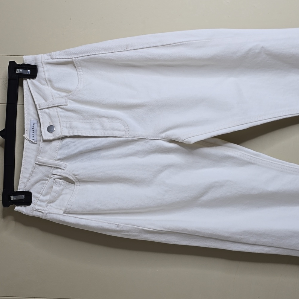 Gianni Bini X Nastia Liukin Anna Denim Straight Leg Feather Detail Jeans 25w - Picture 4 of 12